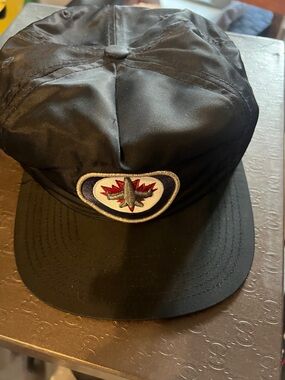 Black Mitchell &Ness NHL Patch Cap with Embroidered Jet Emblem